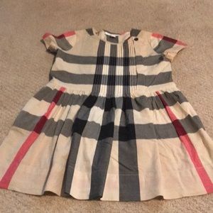 Burberry kids dress size  7 plaid summer cotton